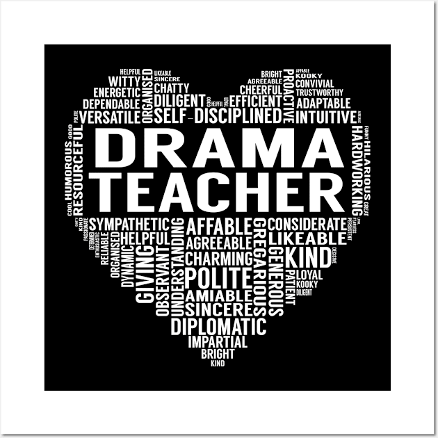 Drama Teacher Heart Wall Art by LotusTee